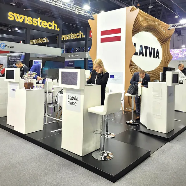 Custom-built exhibition stands, LIAA Magnetic Latvia, GITEX 