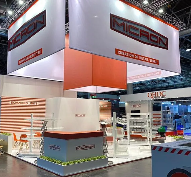 Custom-built exhibition stands, Micron stand