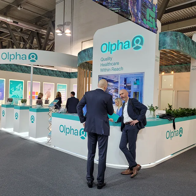Custom-built exhibition stands, Olpha stand, CPHI