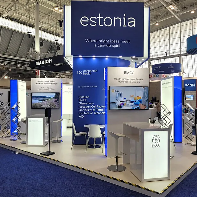 Custom-built exhibition stands, Estonia stand, BIO International 