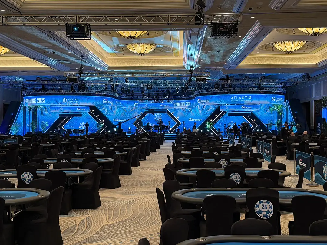 Custom-built exhibition stands, poker stand