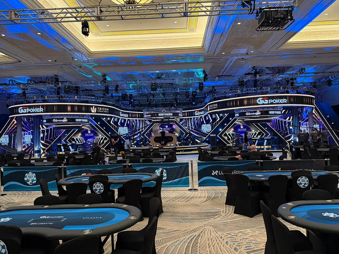 Custom-built exhibition stands, poker stand