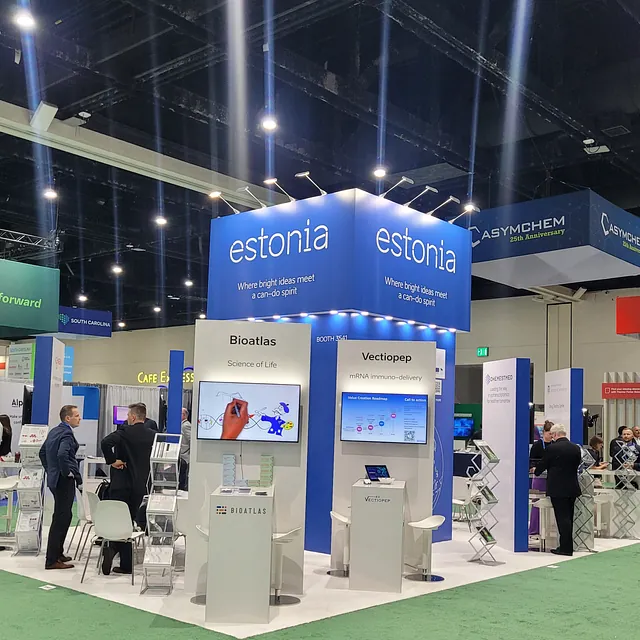 Custom-built exhibition stands, Estonia stand, BIO International