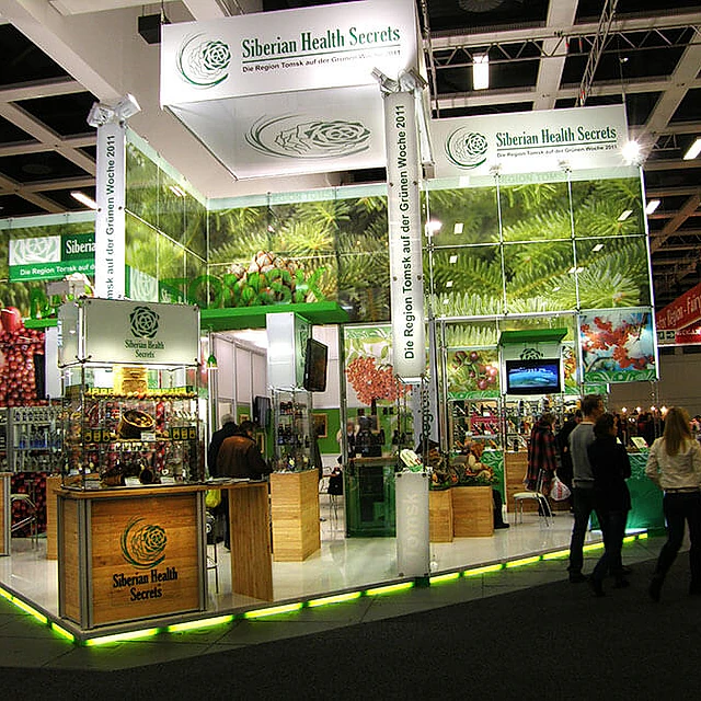 Custom-built exhibition stands, Siberian Health Secrets