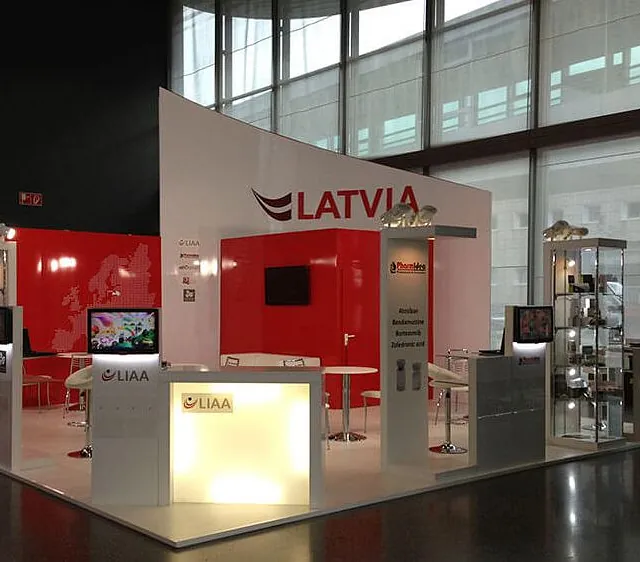 Custom-built exhibition stands, LIAA Latvia stand