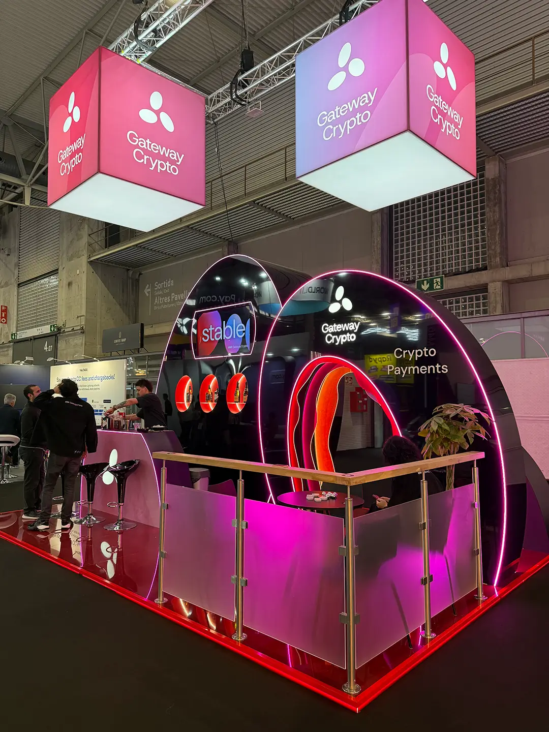 Custom-built exhibition stands