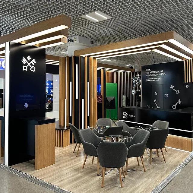 Custom-built exhibition stands, LIVE RIGA, MIPIM 