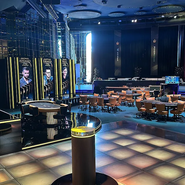 Custom-built exhibition stands, poker stand